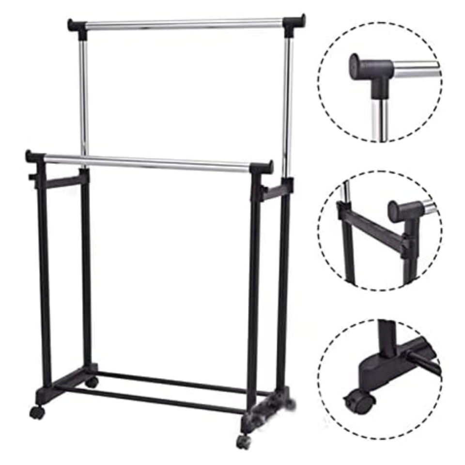 Perchero estante organizador ropa dual