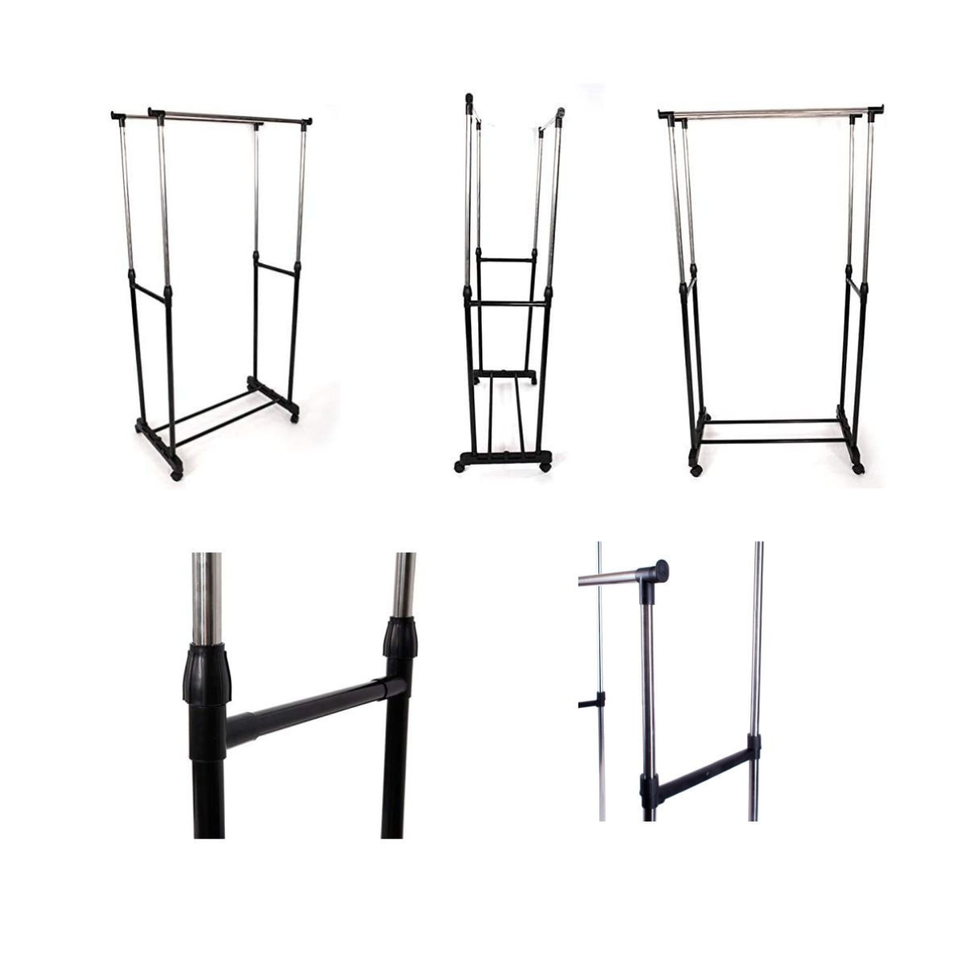 Perchero estante organizador ropa dual