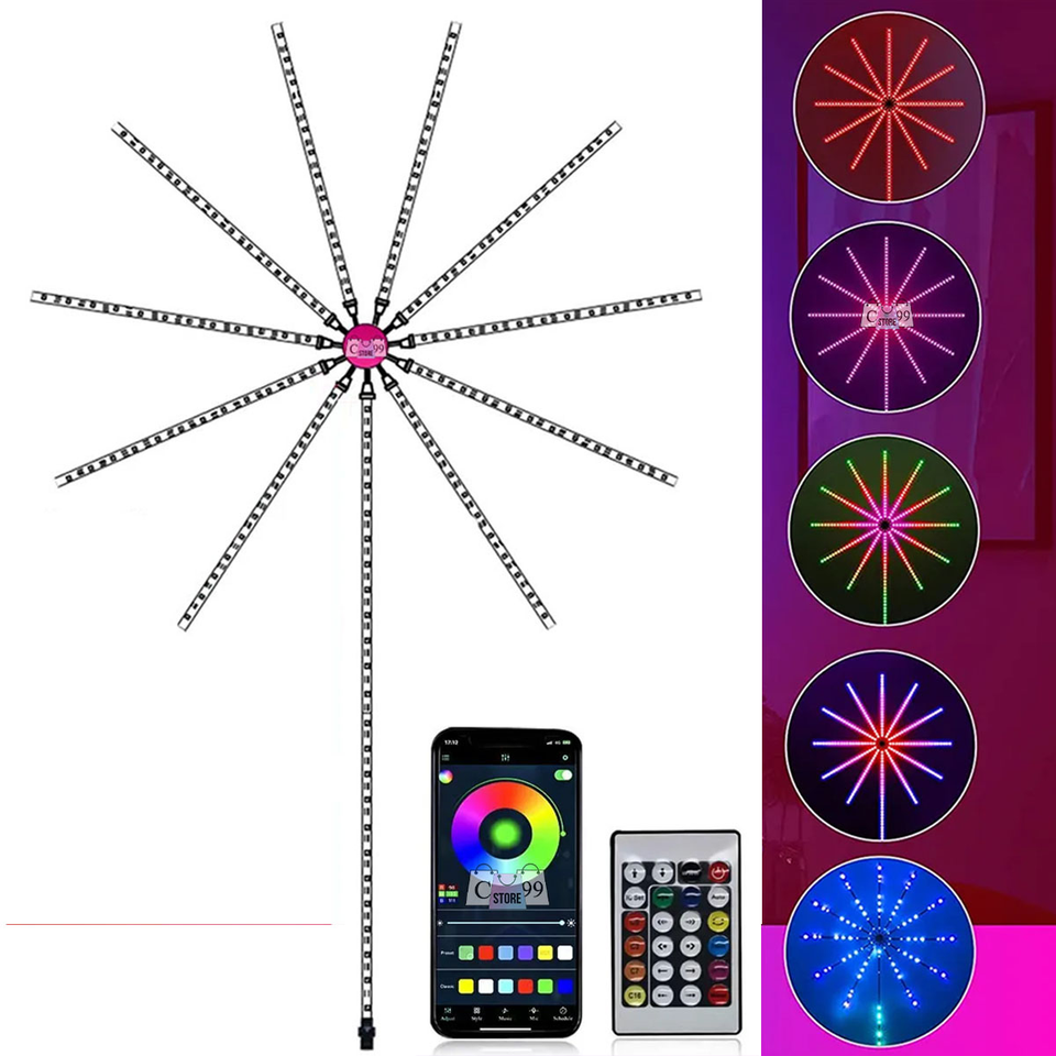 Cinta RGB fuego artificial con control