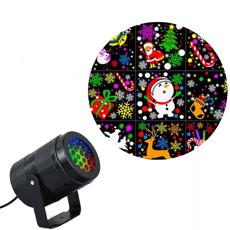 Proyector láser navideño 360°