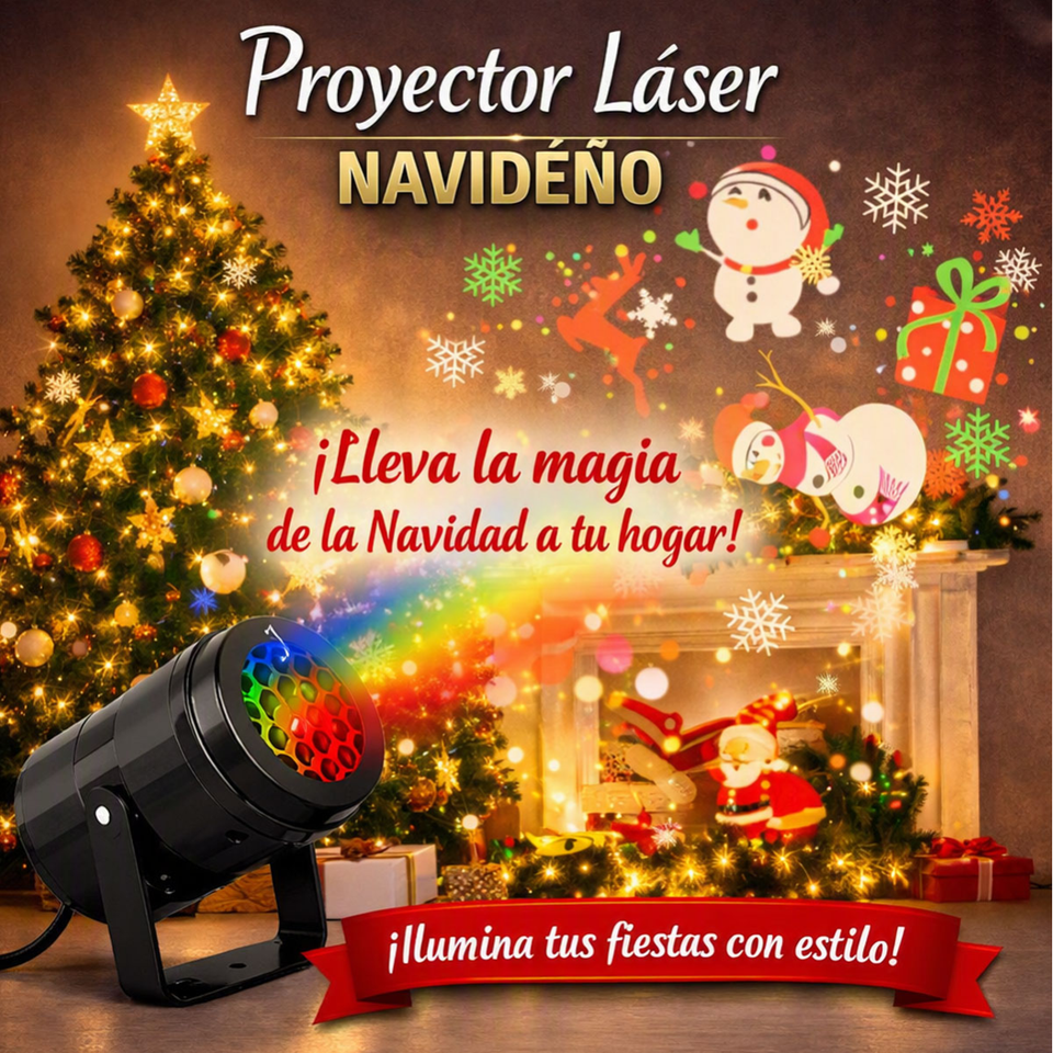 Proyector láser navideño 360°