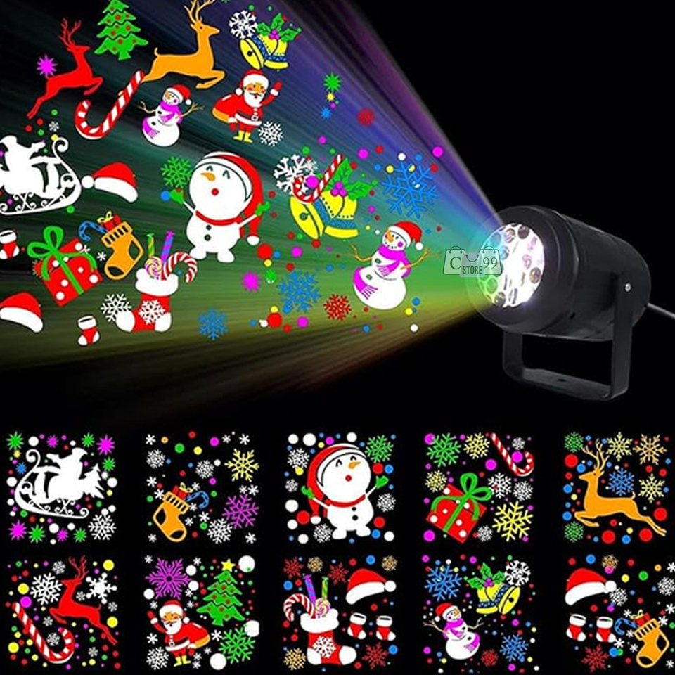 Proyector láser navideño 360°
