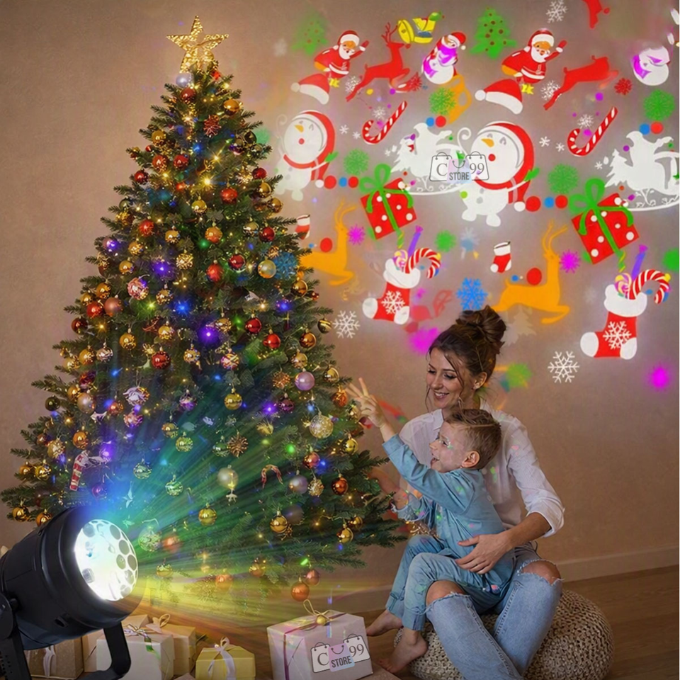 Proyector láser navideño 360°
