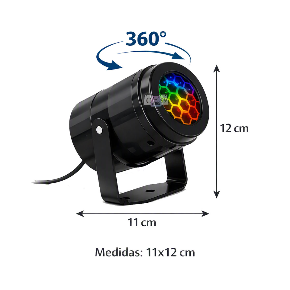 Proyector láser navideño 360°