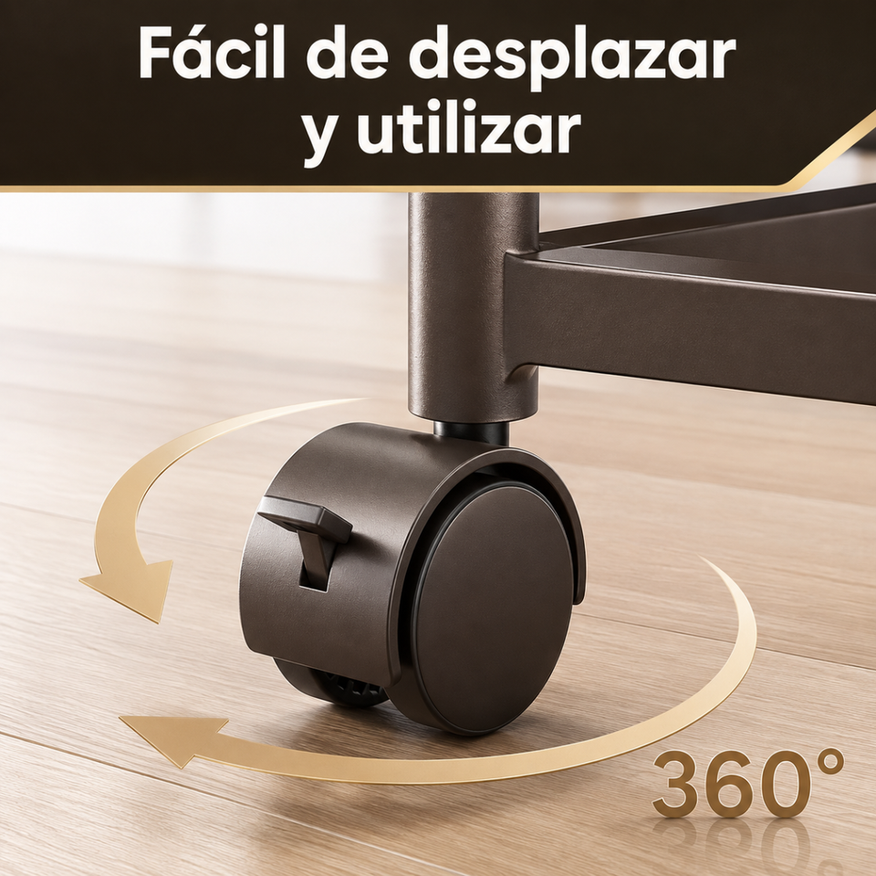 Perchero organizador 2 niveles con ruedas