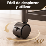 Perchero organizador 2 niveles con ruedas