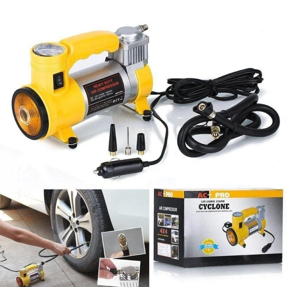 Compresor de Aire 12V con Linterna