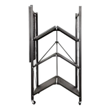 Estante Organizador Plegable Metálico de 5 Niveles con Ruedas