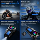 Combo X2 Intercomunicadores para Casco Q58-MAX con Pantalla LCD y Bluetooth