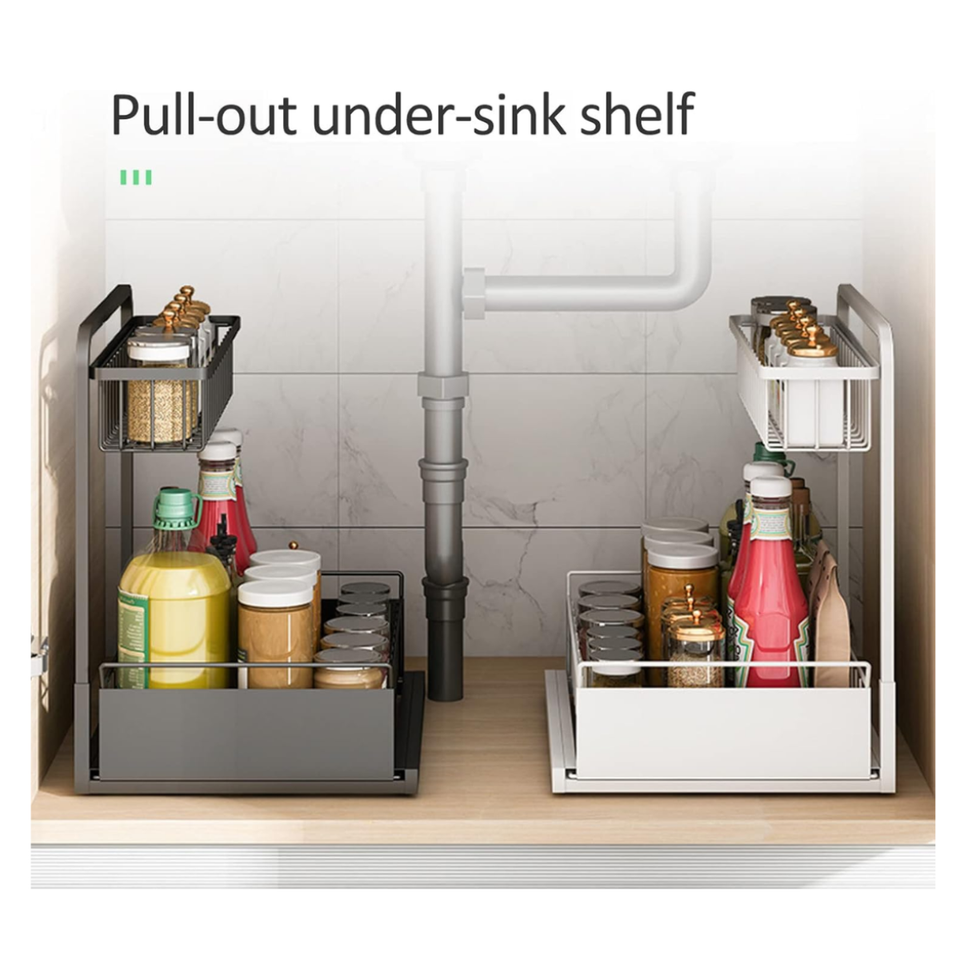 Organizador de Cocina Deslizable de 2 Niveles