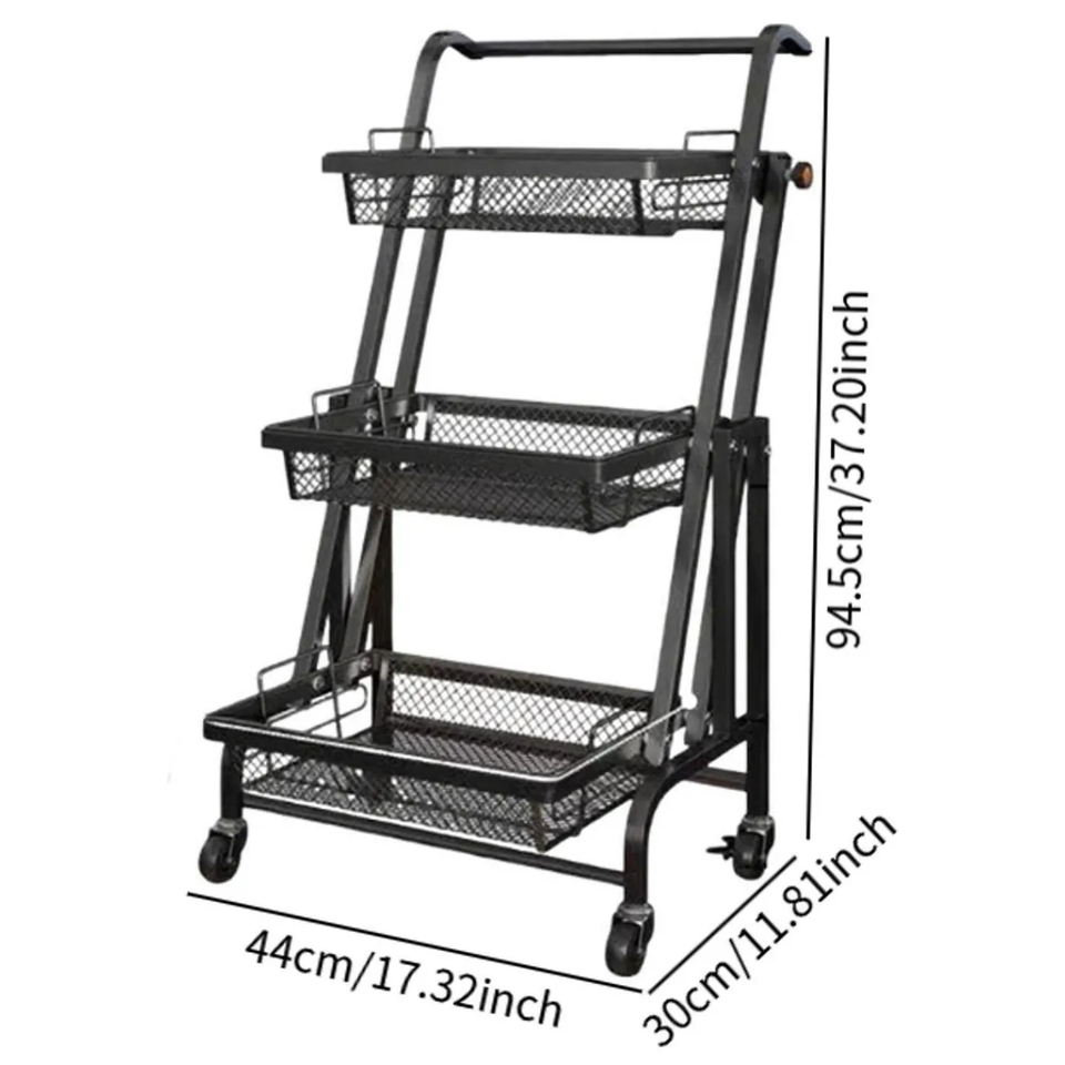 Organizador Plegable de 3 Niveles con Ruedas