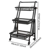 Organizador Plegable de 3 Niveles con Ruedas