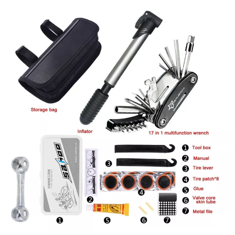 Kit de Reparación y Despiche de Bicicletas