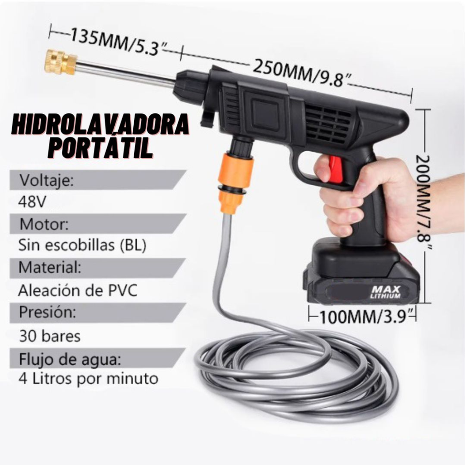 Hidrolavadora Recargable 48V 2 Baterías