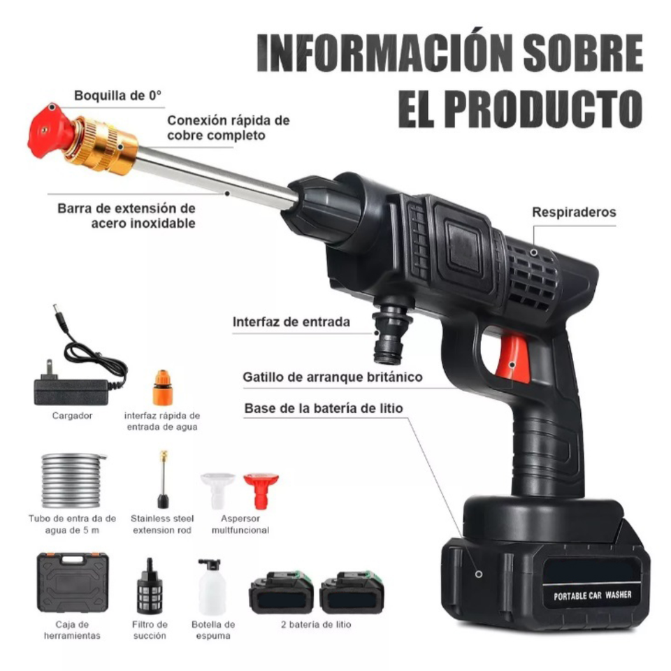 Hidrolavadora Recargable 48V 2 Baterías