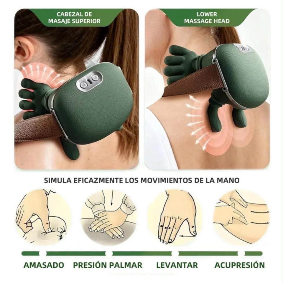 Masajeador de cuello y hombros con calor