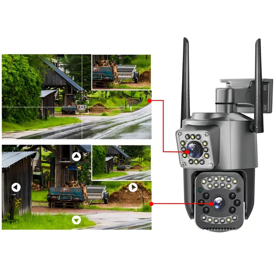 Cámara exterior doble lente wifi