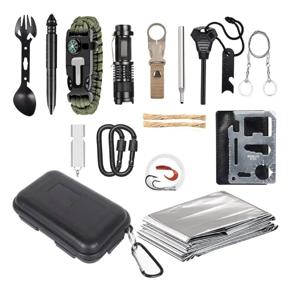 Kit de supervivencia con linterna portátil