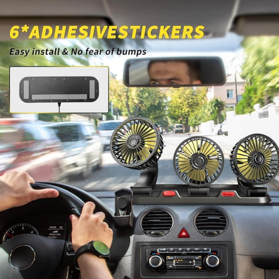 Ventilador portátil triple para carro