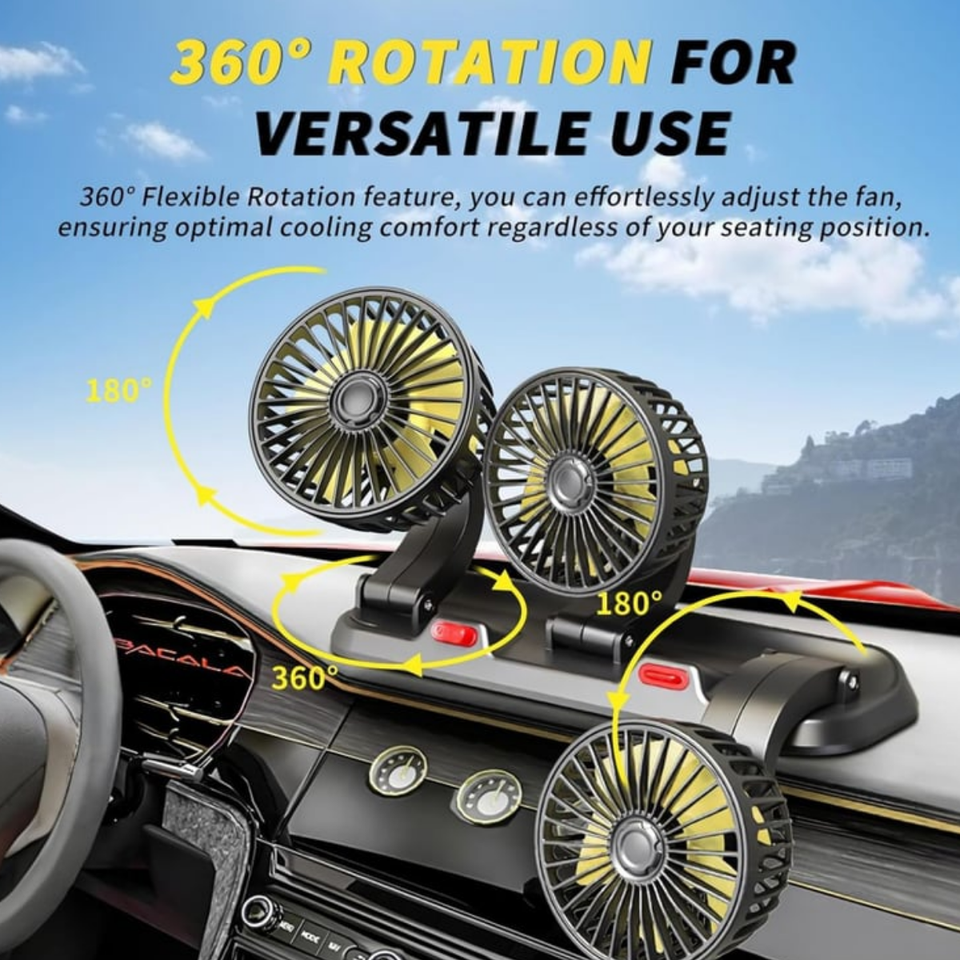 Ventilador portátil triple para carro
