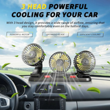 Ventilador portátil triple para carro