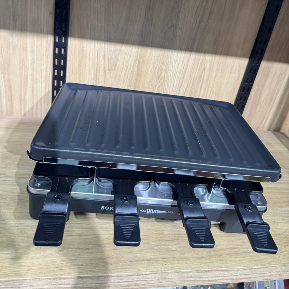 Parrilla eléctrica portátil 2 en 1