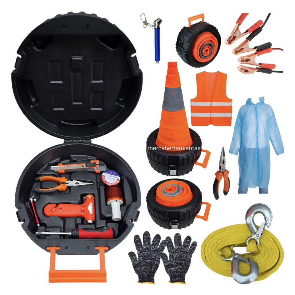Kit de emergencia en carretera 14 piezas