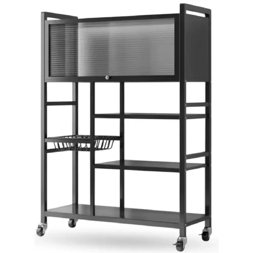 Estante platero organizador de 3 niveles con ruedas