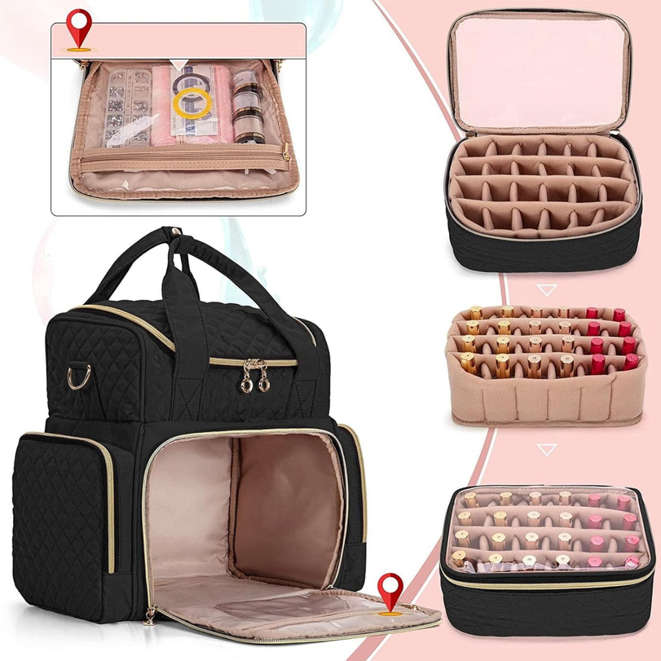 Bolso organizador profesional para uñas