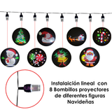 Instalación lineal de bombillos proyectores
