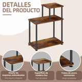 Estante organizador vertical de 3 niveles