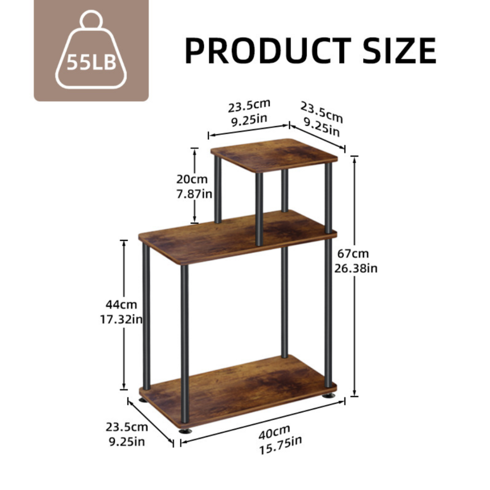 Estante organizador vertical de 3 niveles