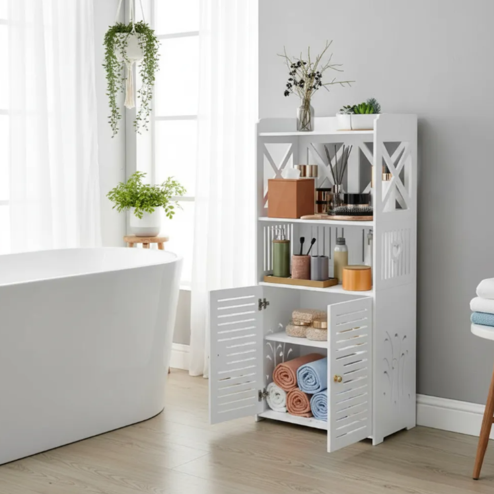 Organizador gabinete de 2 puertas y 4 niveles