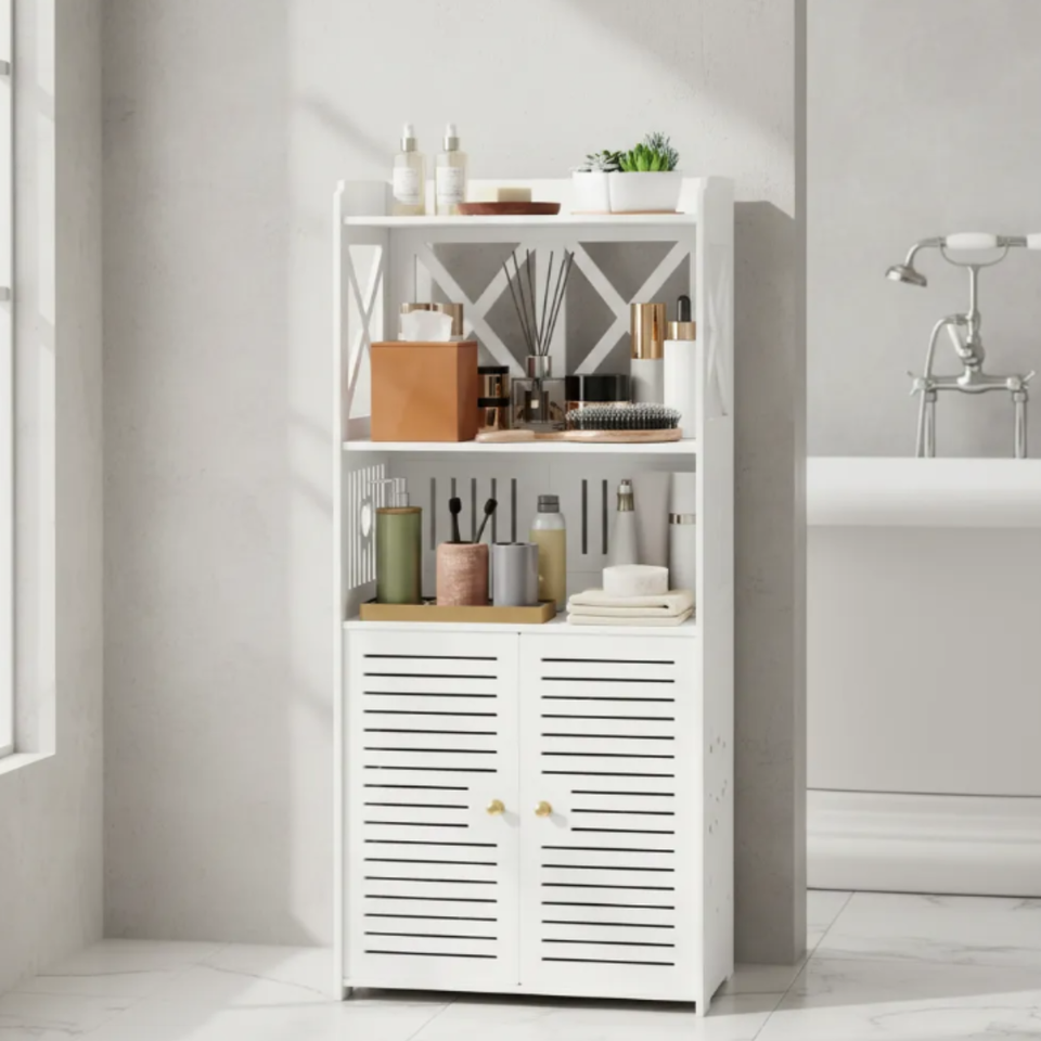 Organizador gabinete de 2 puertas y 4 niveles