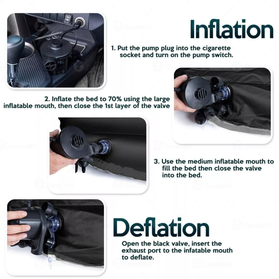 Colchón inflable para viaje en automóvil
