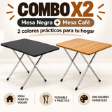 Combo x2 mesas plegables multiusos