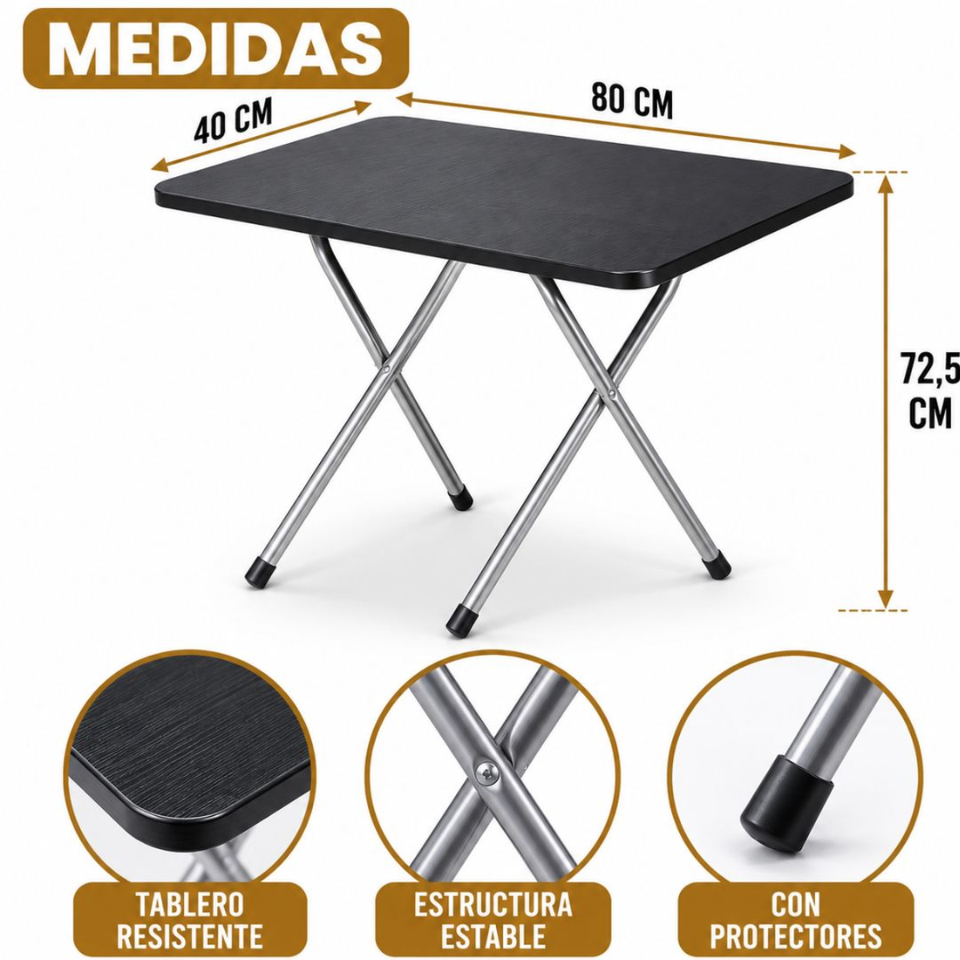 Combo x2 mesas plegables multiusos