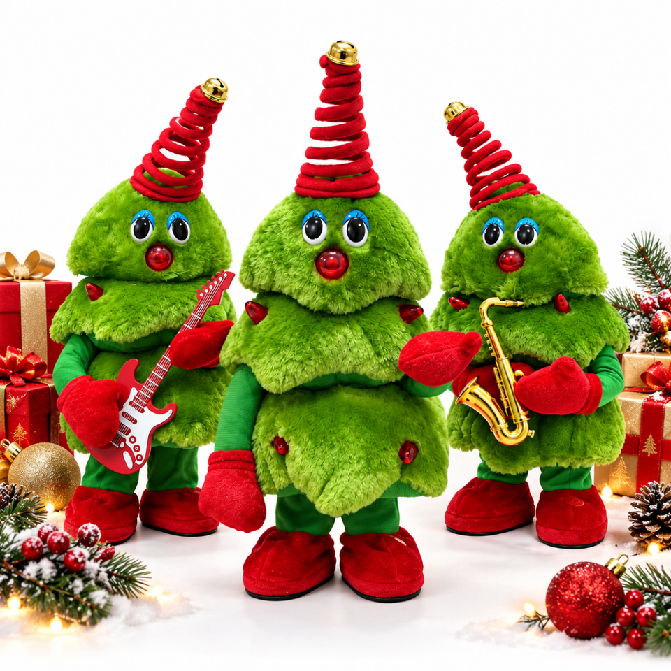 Combo x3 muñeco árbol de navidad bailable