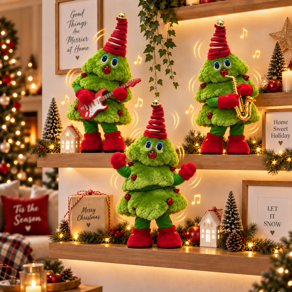 Combo x3 muñeco árbol de navidad bailable