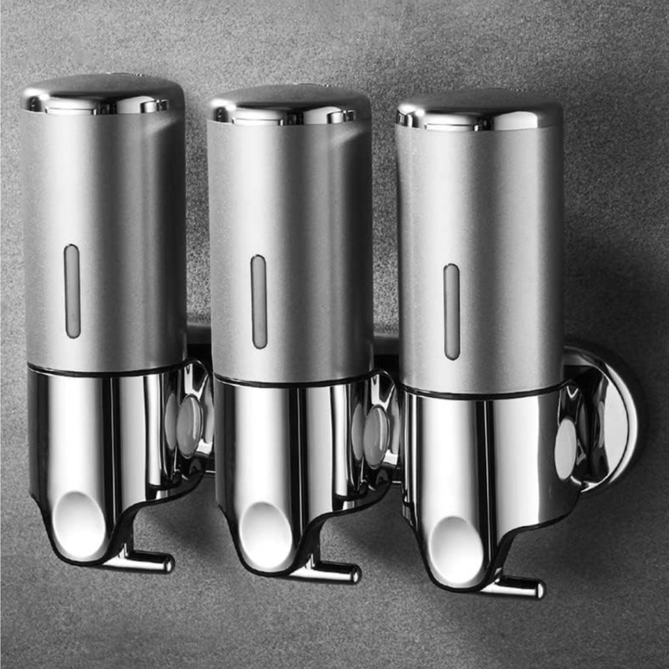 Dispensador de jabón y shampoo triple 3 en 1