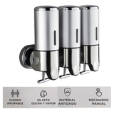 Dispensador de jabón y shampoo triple 3 en 1
