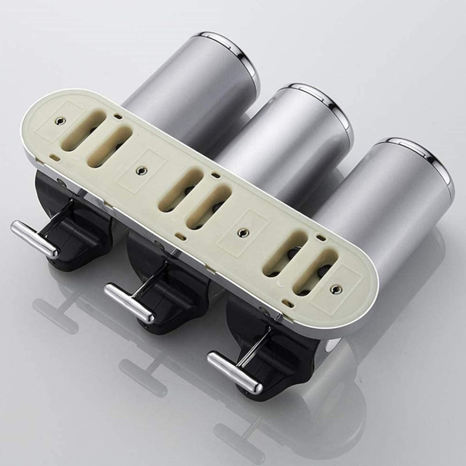 Dispensador de jabón y shampoo triple 3 en 1