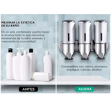 Dispensador de jabón y shampoo triple 3 en 1