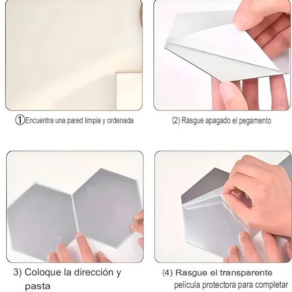 Espejos Hexagonales 30 Unidades