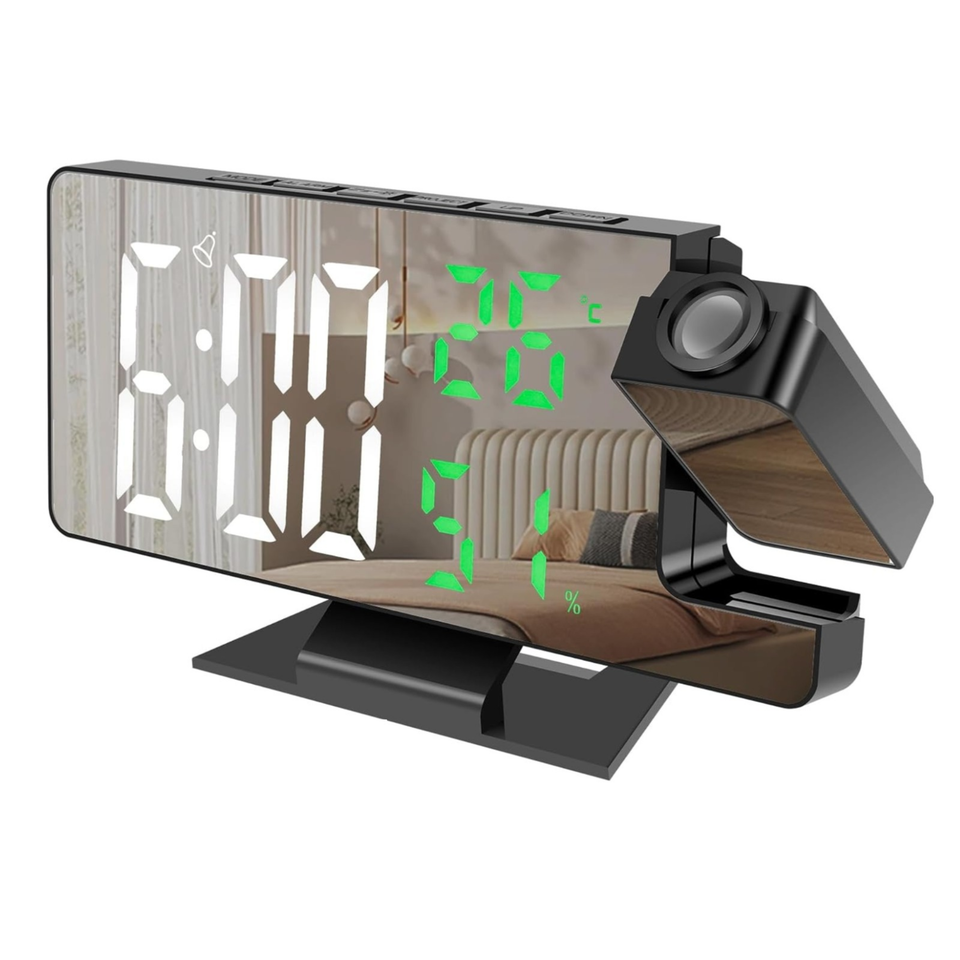 Reloj Led Con Alarma Proyecta La Hora