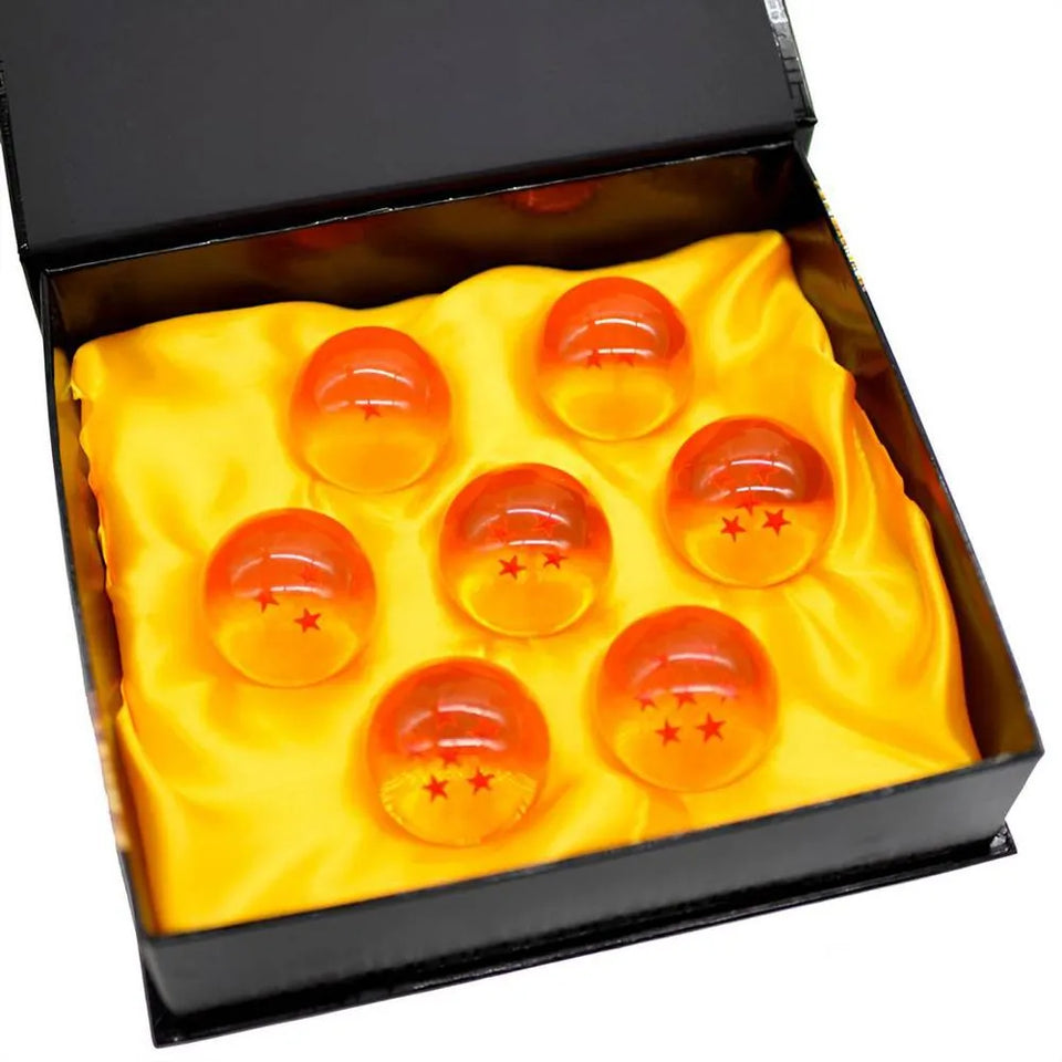 Set de 7 Esferas del Dragón Dragon Ball Z de Cristal con Estuche Premium
