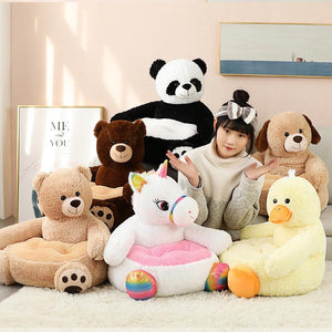 Sillón Infantil de Peluche con Diseño de Animal
