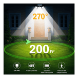 Lámpara Solar LED con Sensor de Movimiento y Triple Cabezal