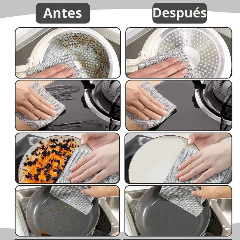 Paños de Microfibra Multiusos para Cocina (Pack de 20)