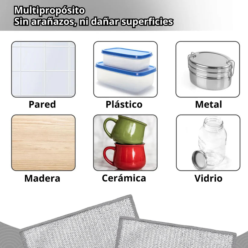 Paños de Microfibra Multiusos para Cocina (Pack de 20)